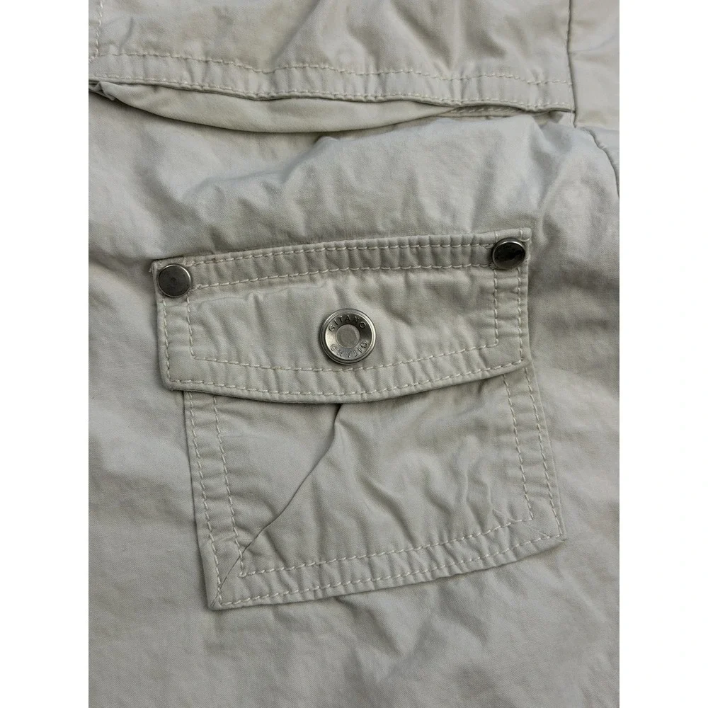 Vintage Y2K Gitano Cargo Bermuda Shorts Womens 12 Khaki Utility Stretch